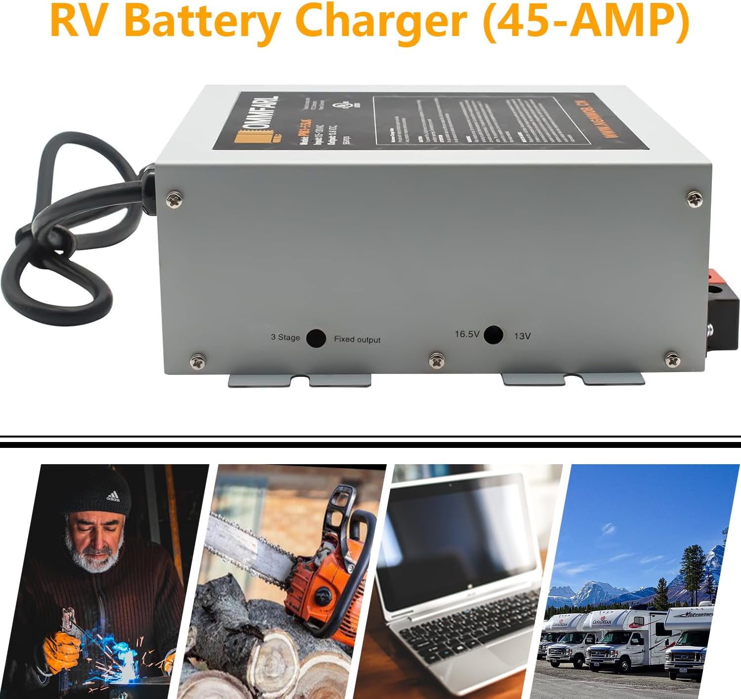 RV Converter 45-AMP | RV Power Converter | RV Battery Charger with Multiple Capacities