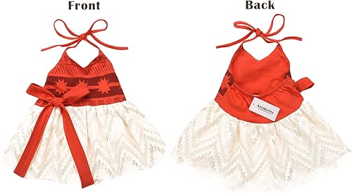 Miniatura 4 de AmzBarley Vestido de encaje sin espalda con accesorios para bebé y niña, disfraz de fiesta de primer cumpleaños, vestido de encaje sin espalda