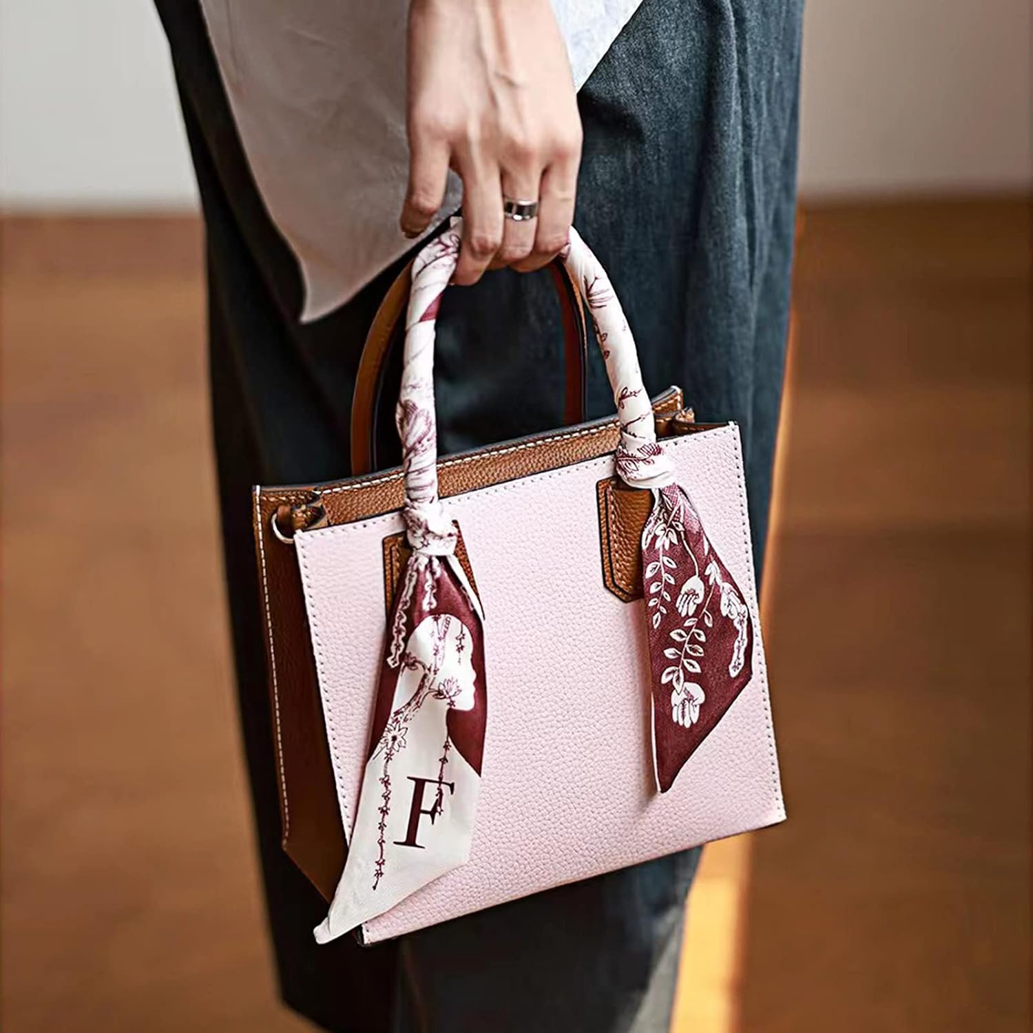 POPSEWING Top Grain Leather Mini Tote Handbag DIY Kit, Crossbody Shoulder Bag with Sewing Kits for Women, Girls, DIY Leather Bag Kit for Personalized Gift (Green)