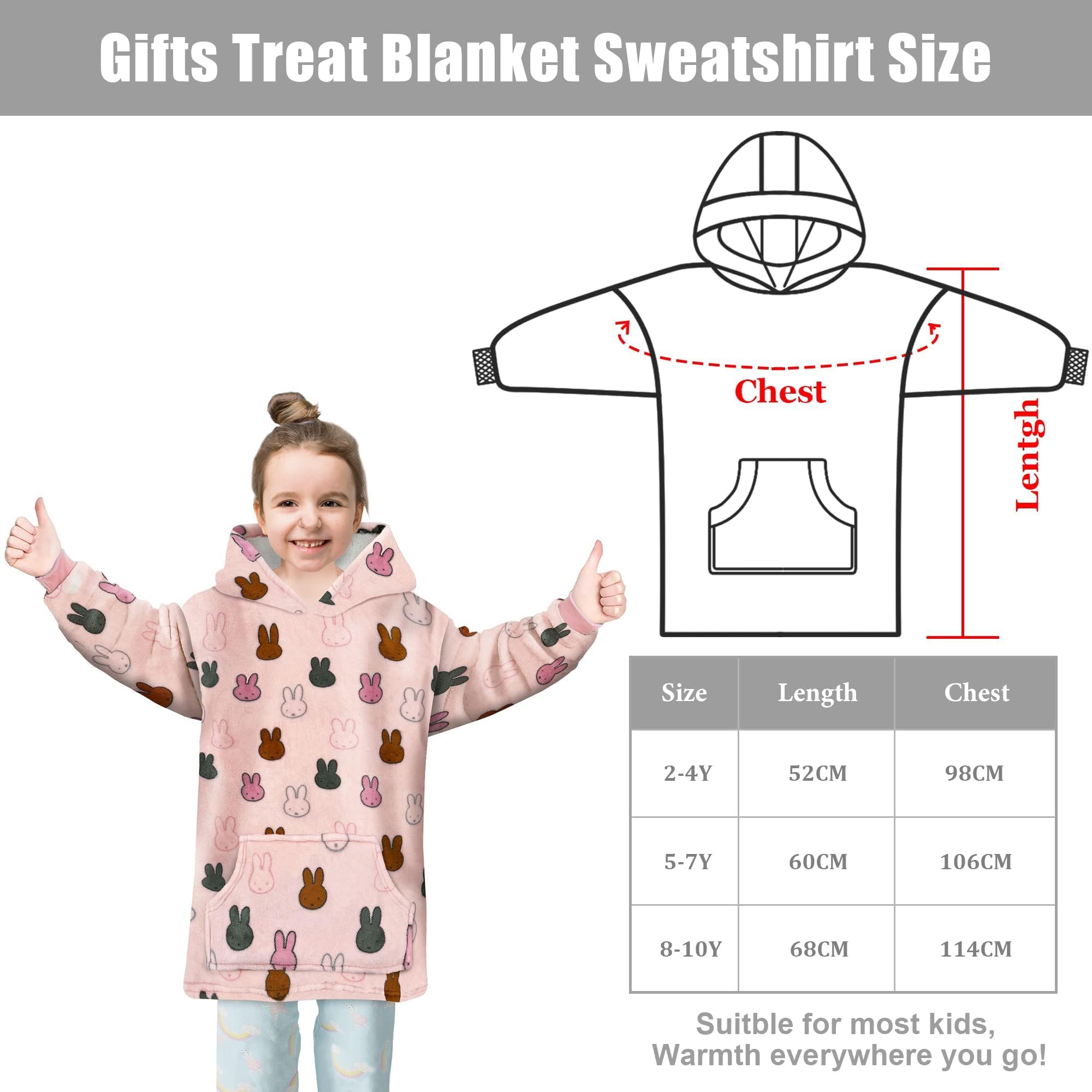 Dziecięca bluza z kapturem, oversize, dla dziewcząt, chłopców, zimowa bluza z kapturem, Sherpa, z kieszenią, dla dzieci, puszysta, ogromna, ciepła