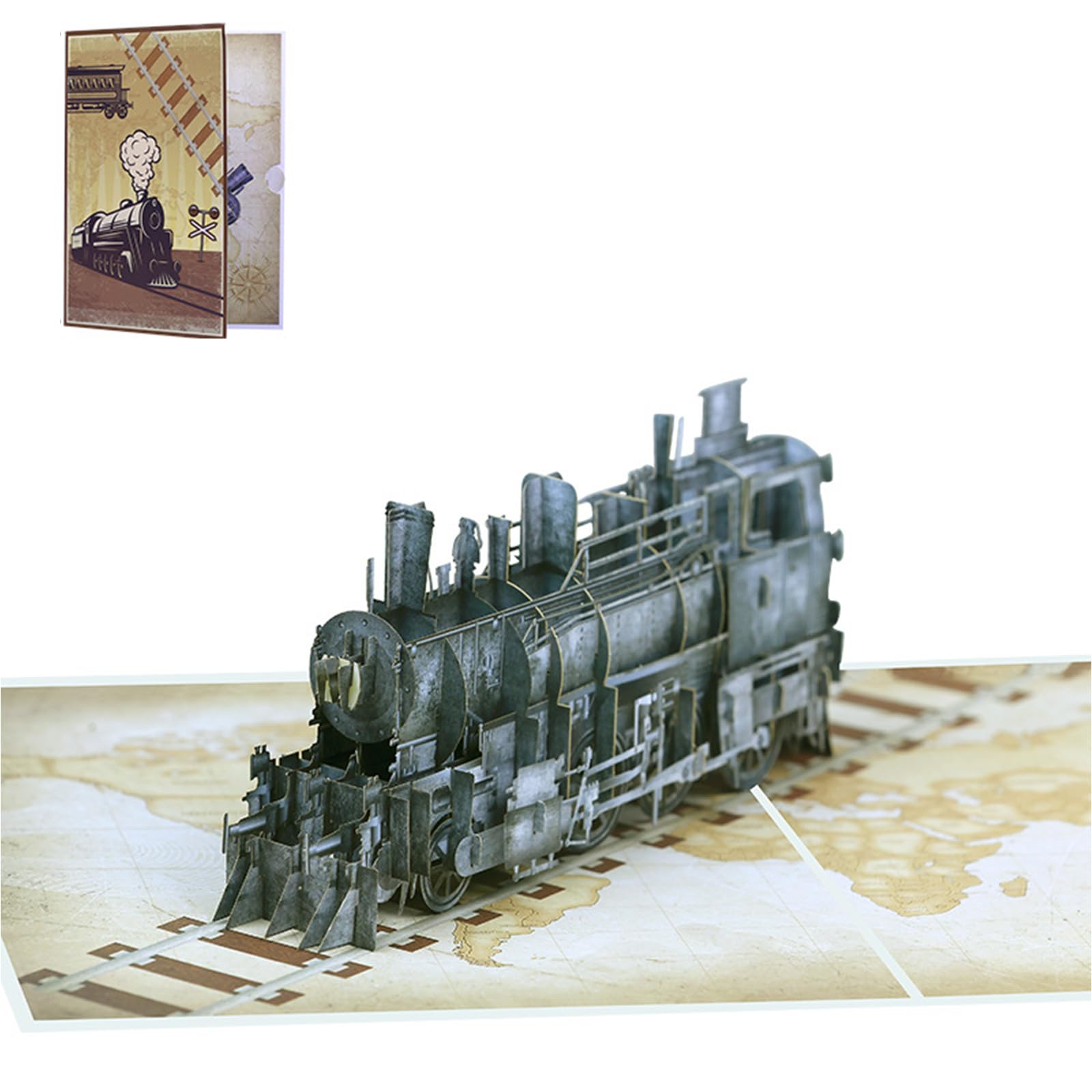 Limtula Train 3D Popup Birthday Card Handmade Greeting Card With Envelope Unique Dad Grandad Husband Men