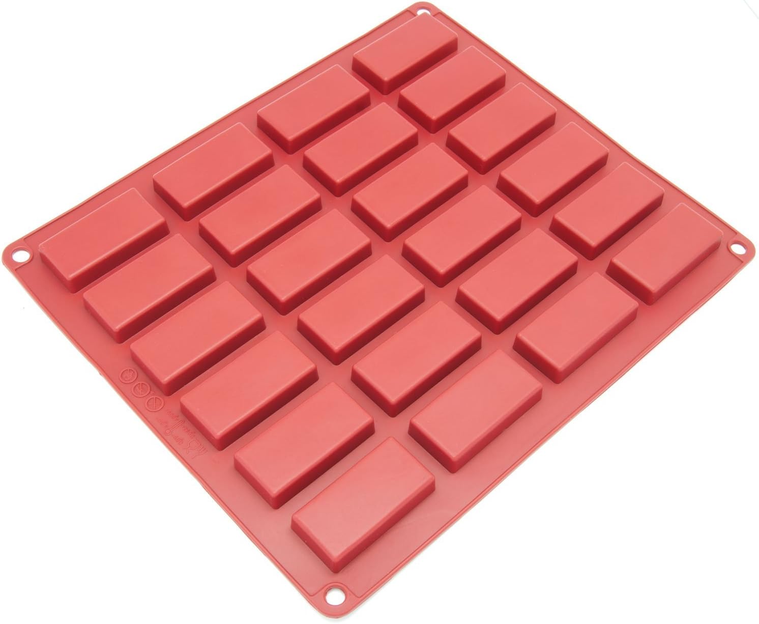 Freshware Silicone Chocolate Cookie Candy Molds [Financier, 24 Cup] - Non Stick, BPA Free, Reusable 100% Silicon & Dishwasher Silicon - Rubber Tray For Ice, Crayons, Fat Bombs and Soap Molds, Small
