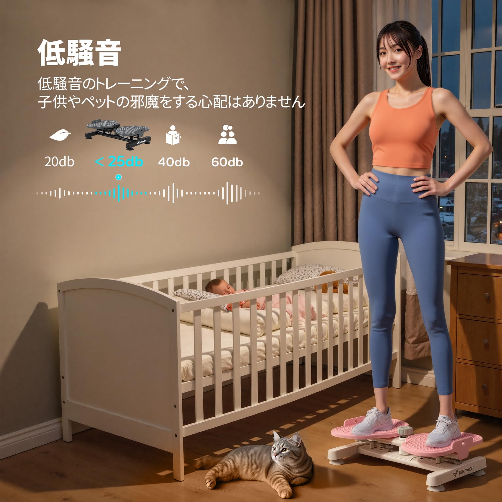 Amazon.co.jp: MERACH（メリック） ツイストボード 腰・腹部痩せ