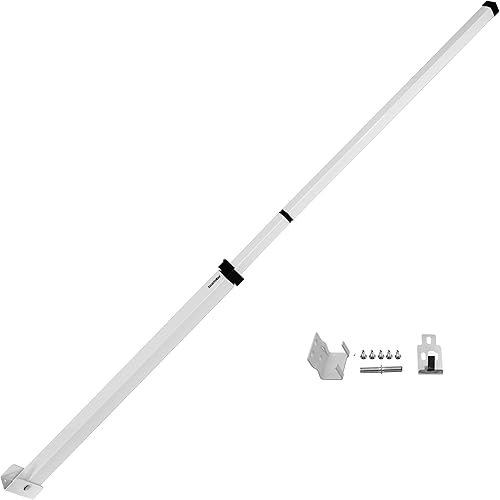 SecurityMan Sliding Door Security Bar - Dual Use as Patio Door Security Bar or Window Security Lock with Anti Lift Safety - Child Proof and Adjustable 19"-51" - Constructed of High Grade Iron - White