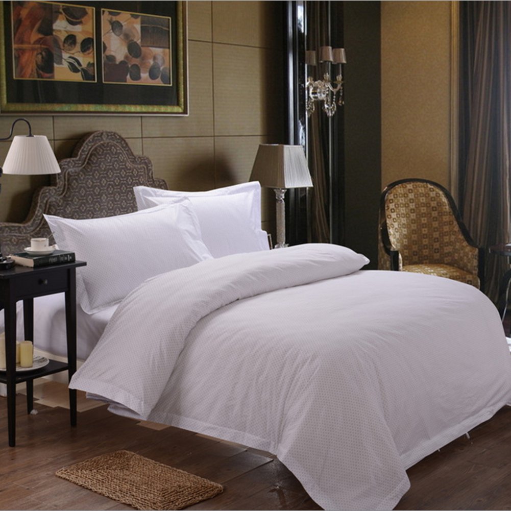 Linge de lit coton 260x280cm style hôtel pour habiller les grands lits