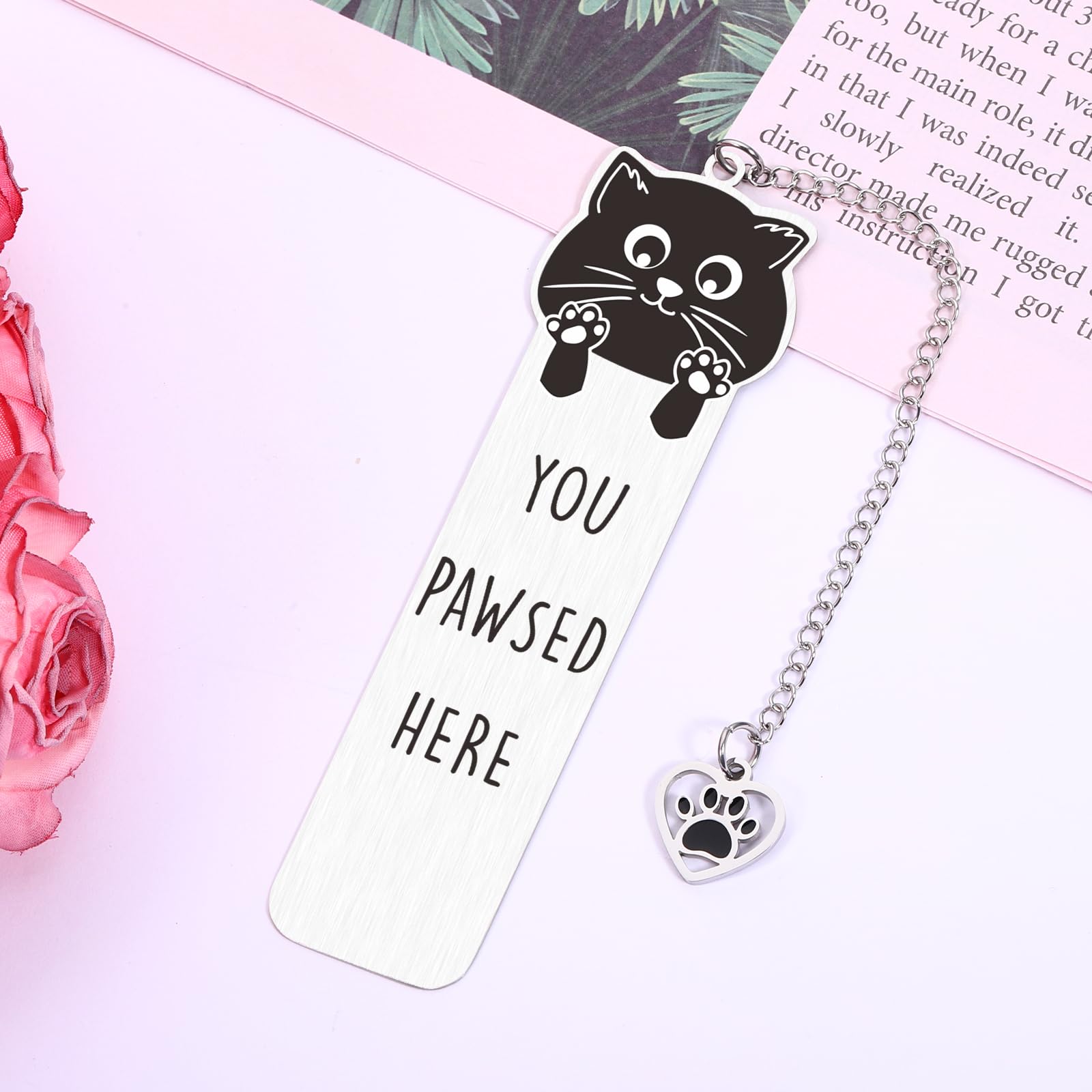 Cat Lover Gifts For Women, Black Cat Bookmark, Stocking Stuffers For Teen Girls Boys, Christmas Birthday Gifts For CAT Lovers, Cats Mom Gift, Book Marks For Reading, Cute Bookmarks For Book - View #7