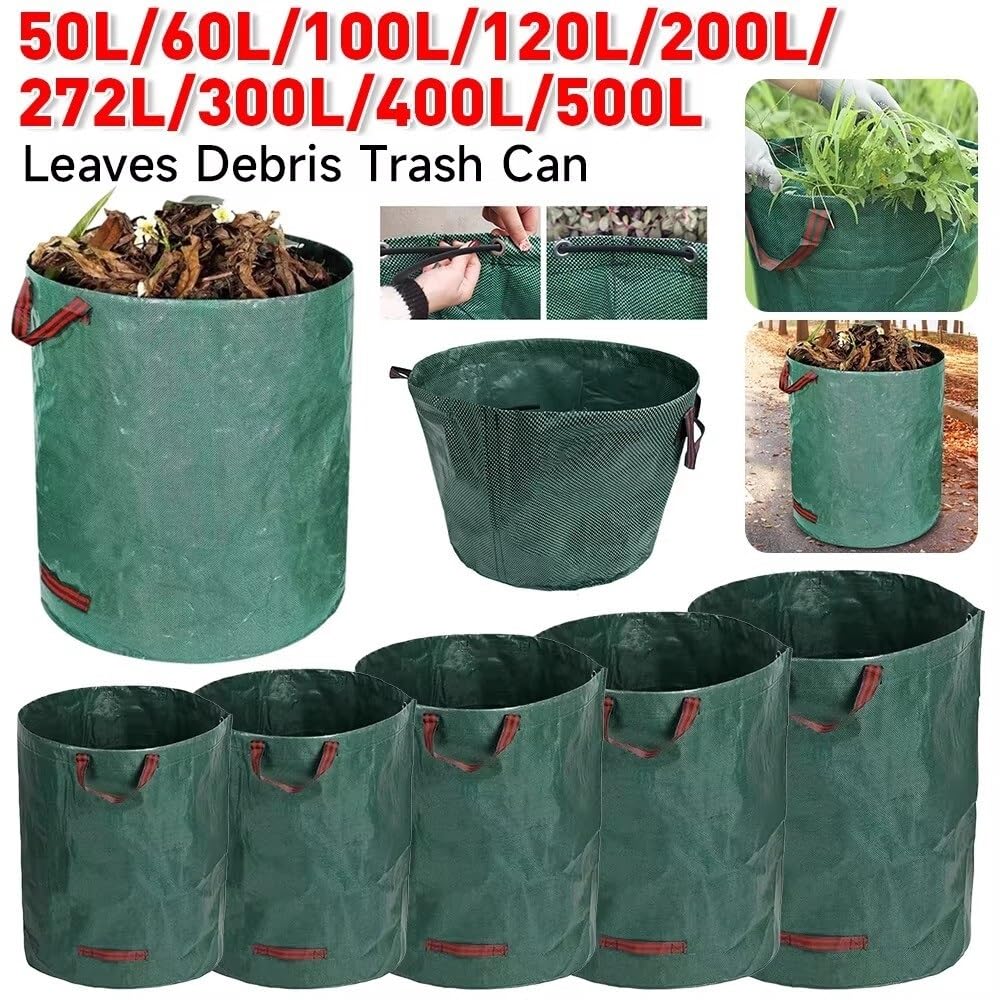 Sacco per rifiuti da giardino, contenitore per, sacco per foglie, riutilizzabile, di grande capacità Sacco detriti giardino