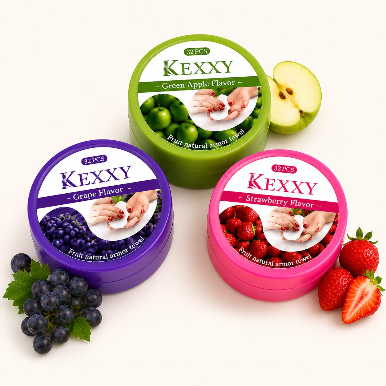 Kexxy Nail Polish | Nail Paint Remover Wipes, Wet Pads Multi Colour, 32 Pads (Pack of 3)-image-28