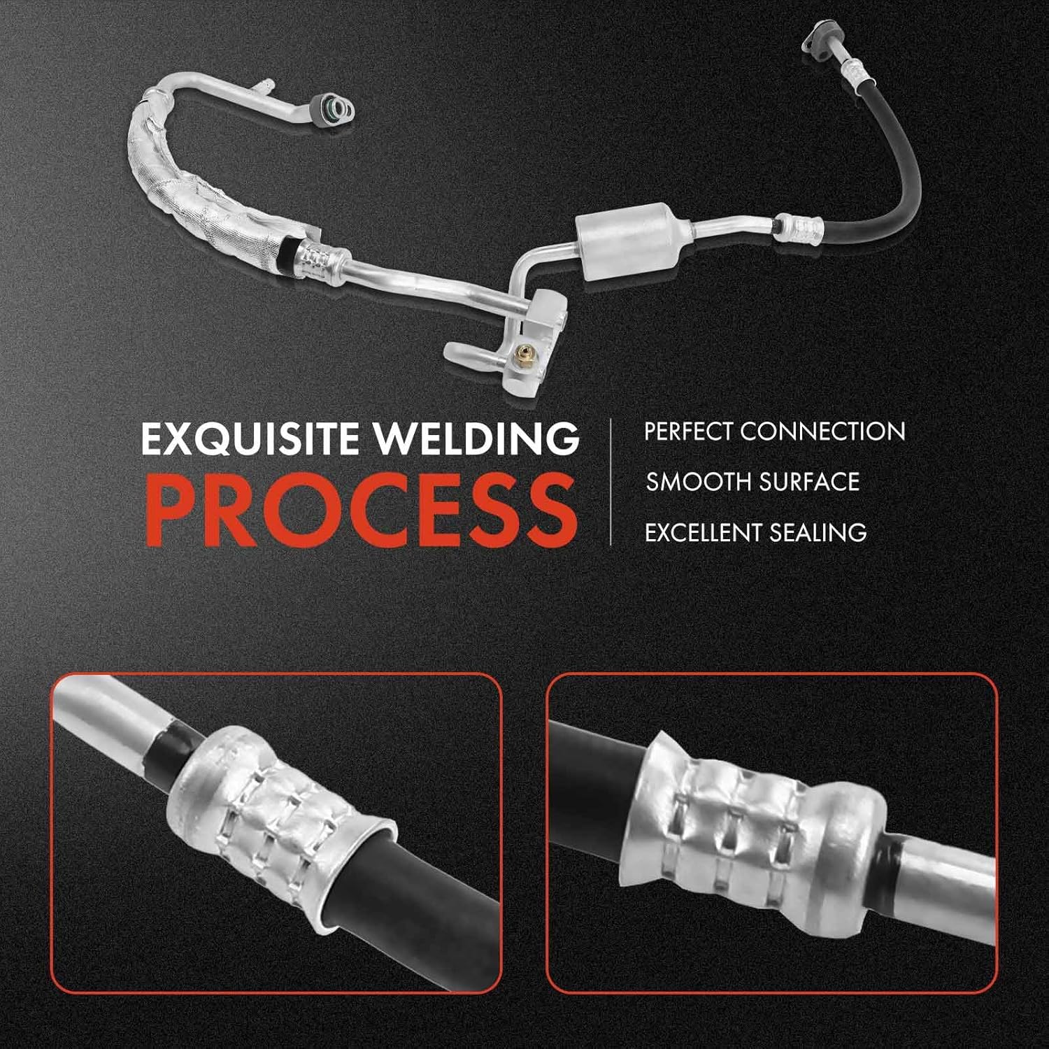 A-Premium A/C Suction Hose & Discharge Line Hose Assembly Compatible with Ford Mustang, 2010, 4.0L, SOHC, Petrol, collapse