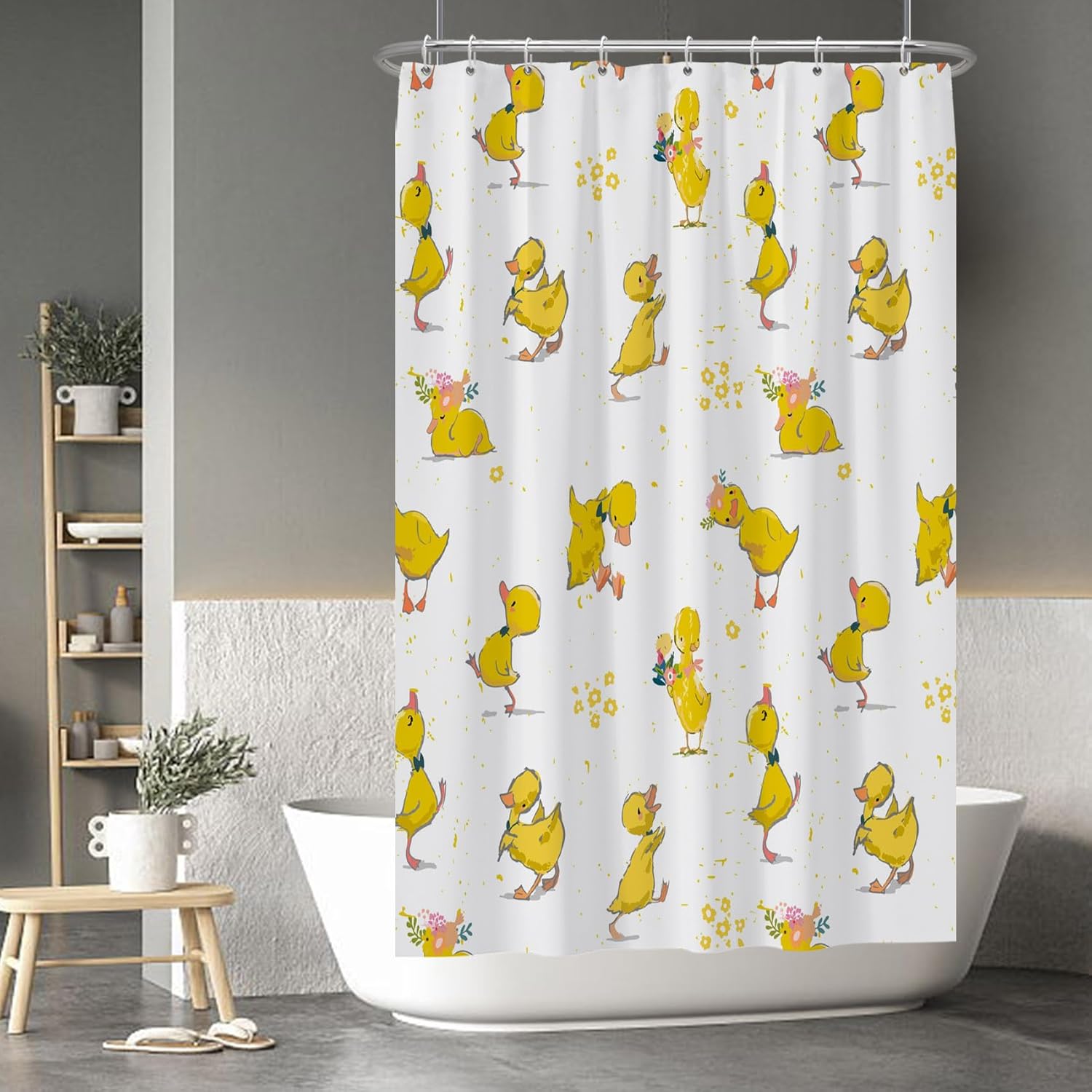 Baocicoo Cute Cartoon Baby Duck Shower Curtain Lovely