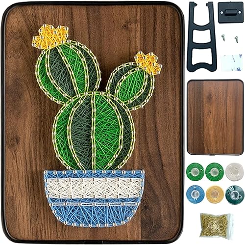 BAZIMA - Kit de arte de cuerda para principiantes, kit de manualidades en maceta de cactus, regalo único, kit de manualidades para vacaciones