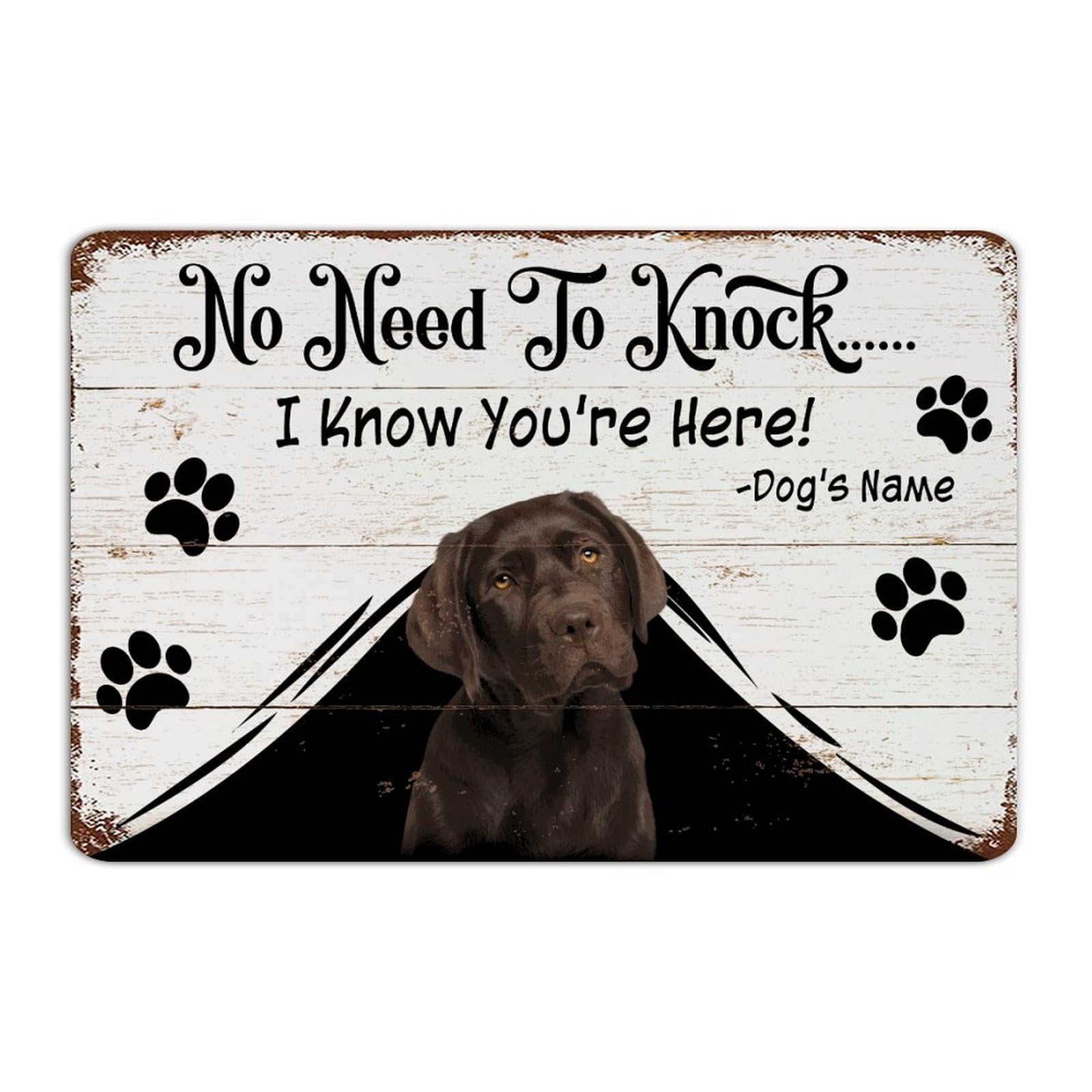 Plaque de porte Pit Bull pour dissuader les visiteurs et décorer le jardin avec humour