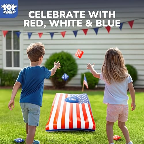 Miniatura 4 de TOY Life Juego de 2 juegos inflables para juegos de piscina, juego de cornhole flotante para adultos, niños y familia, juegos acuáticos para