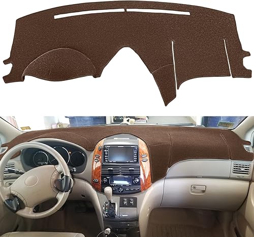 Miniatura 4 de Tapete de cubierta de tablero para Toyota Sienna 2004-2010, protector de alfombra (04-10 beige) F99