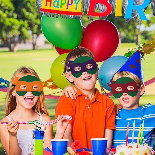 Miniatura 2 de Paquete de 24 máscaras de tortugas para niños, máscara de tortugas, suministros de fiesta de cosplay, máscaras de fiesta, disfraces de tortugas,