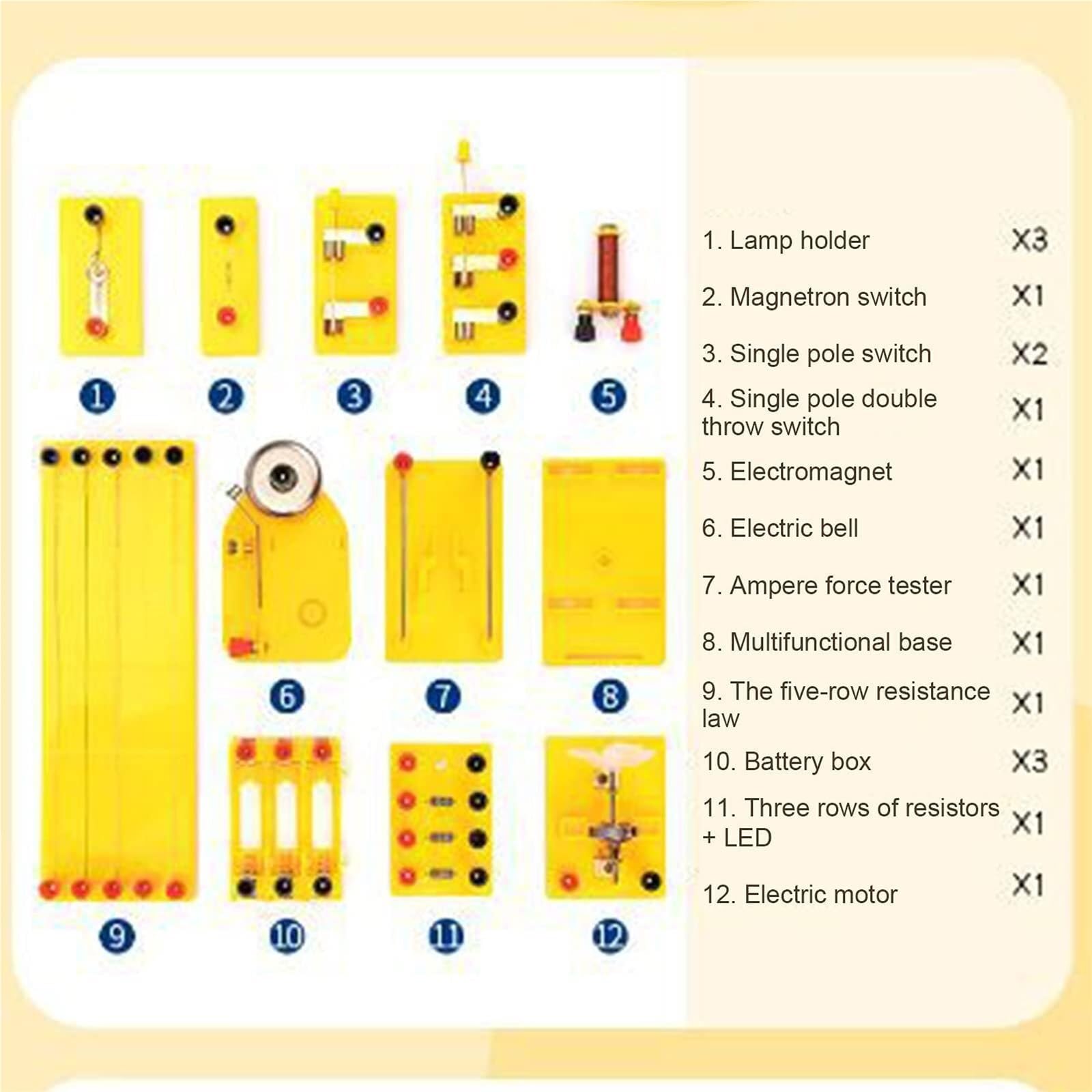 Circuiti Esperimenti Un Set Completo di Kit for Test Circuiti Elettrici Ed Elettromagnetici for L'insegnamento Kit Elettronica