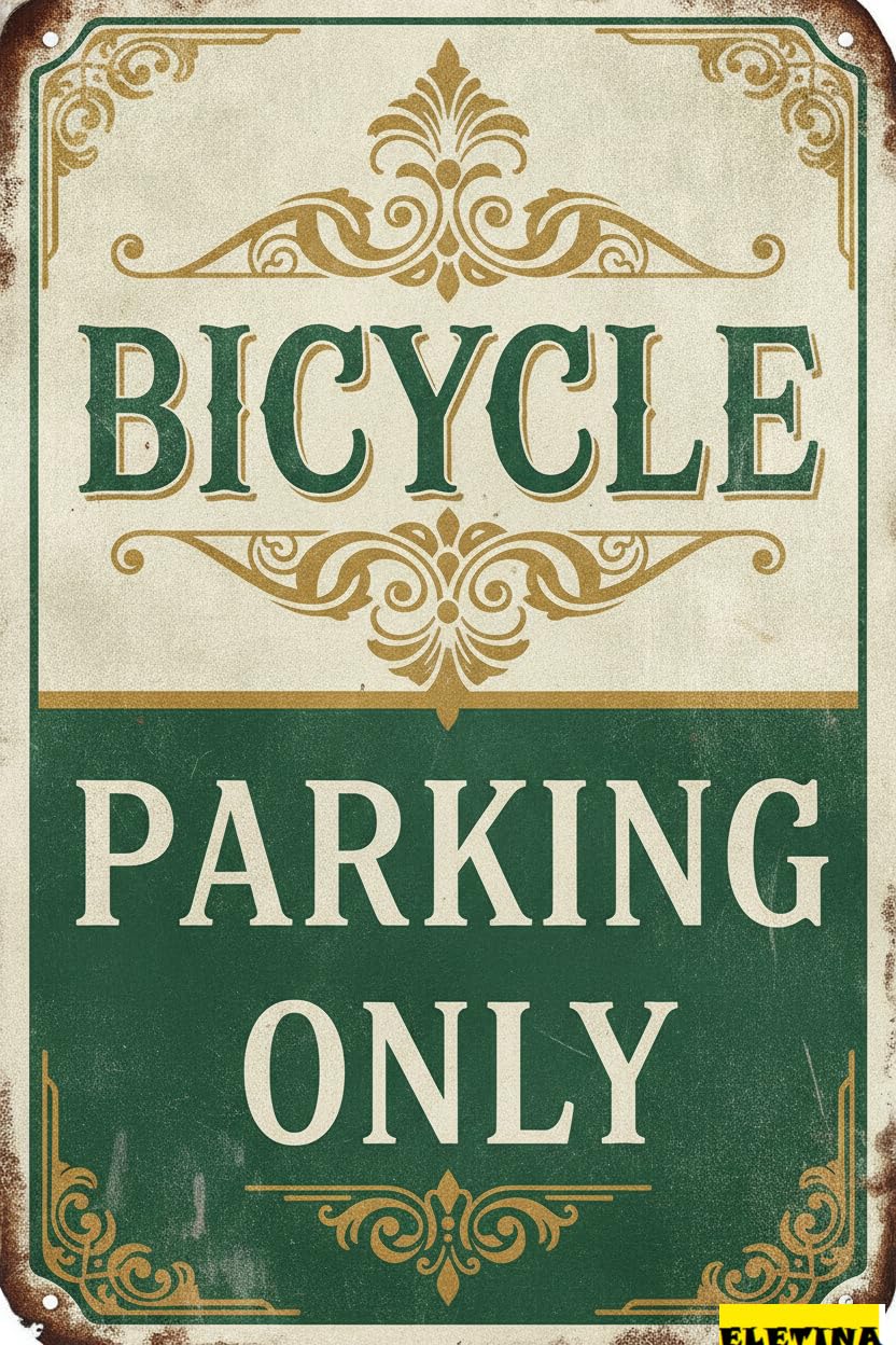 Personalized Sign for Man Cave Warning Symbol Aluminum Metal Bicycle Parking Only Men S Warning Aluminum Porch S Garden Driveway High Way Gate 8x12in Business Decor Private Property Decorative