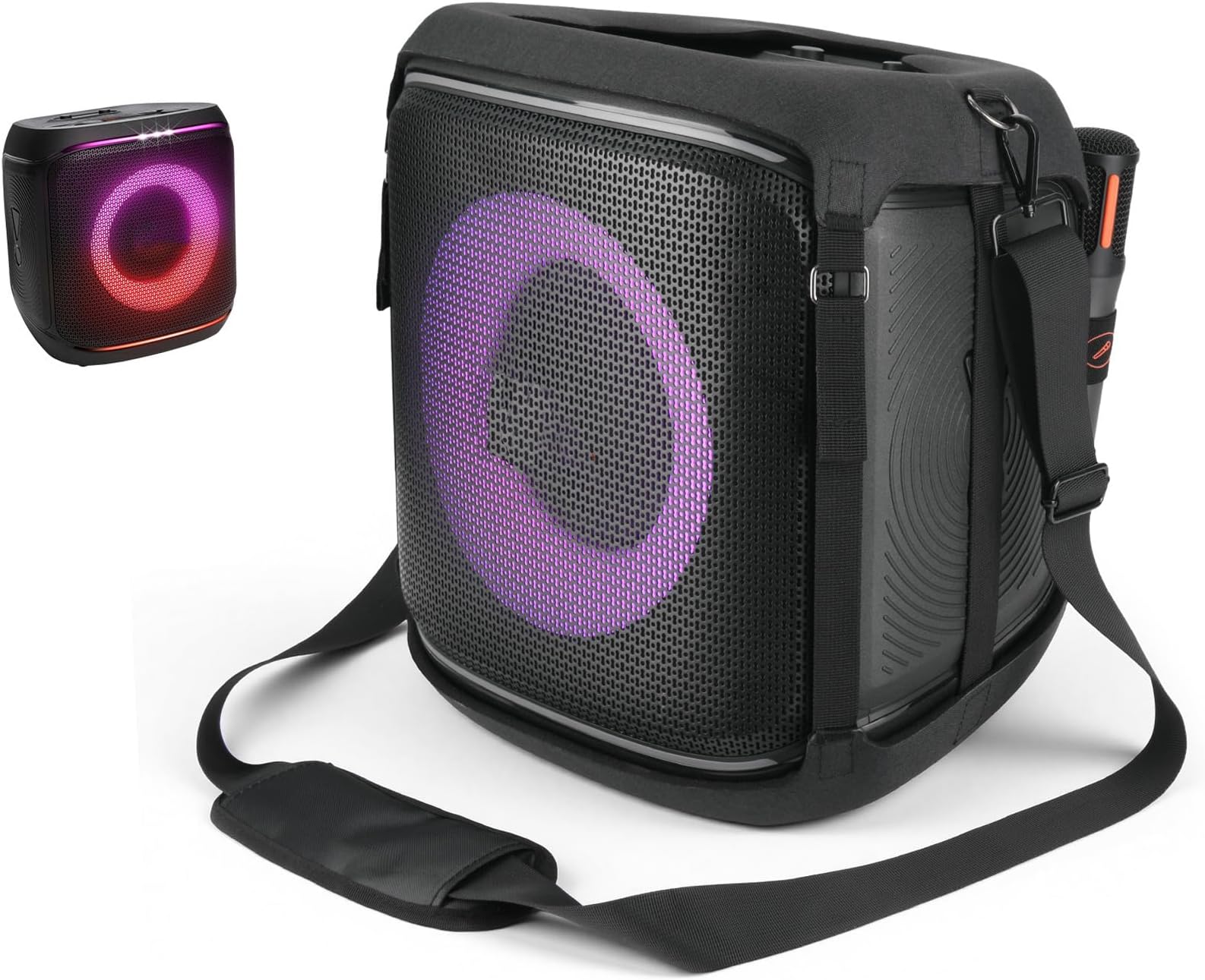 Case Carrying Strap for JBL Partybox Encore 2 Wireless Bluetooth Party Speaker,Partybox Encore Essential 2 EVA Travel Case Cover Shoulder Strap Bag Sleeve(Black)