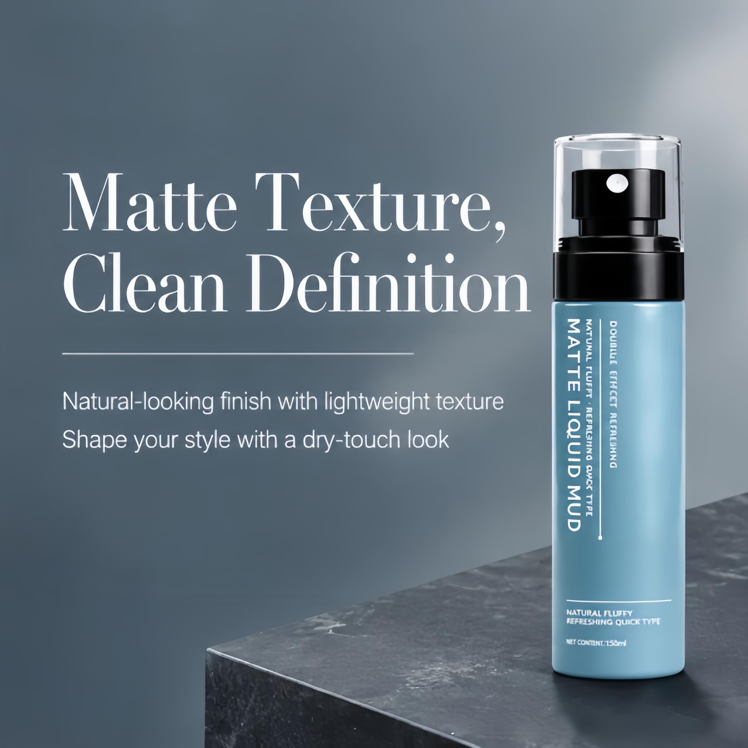 Schnell trocknendes Styling-Mud-Spray mit mattem Finish für Männer (3pcs) | Nicht fettendes Spray mit mattem Finish – für starken Halt und luftiges Volumen beim Haarstyling für Männer