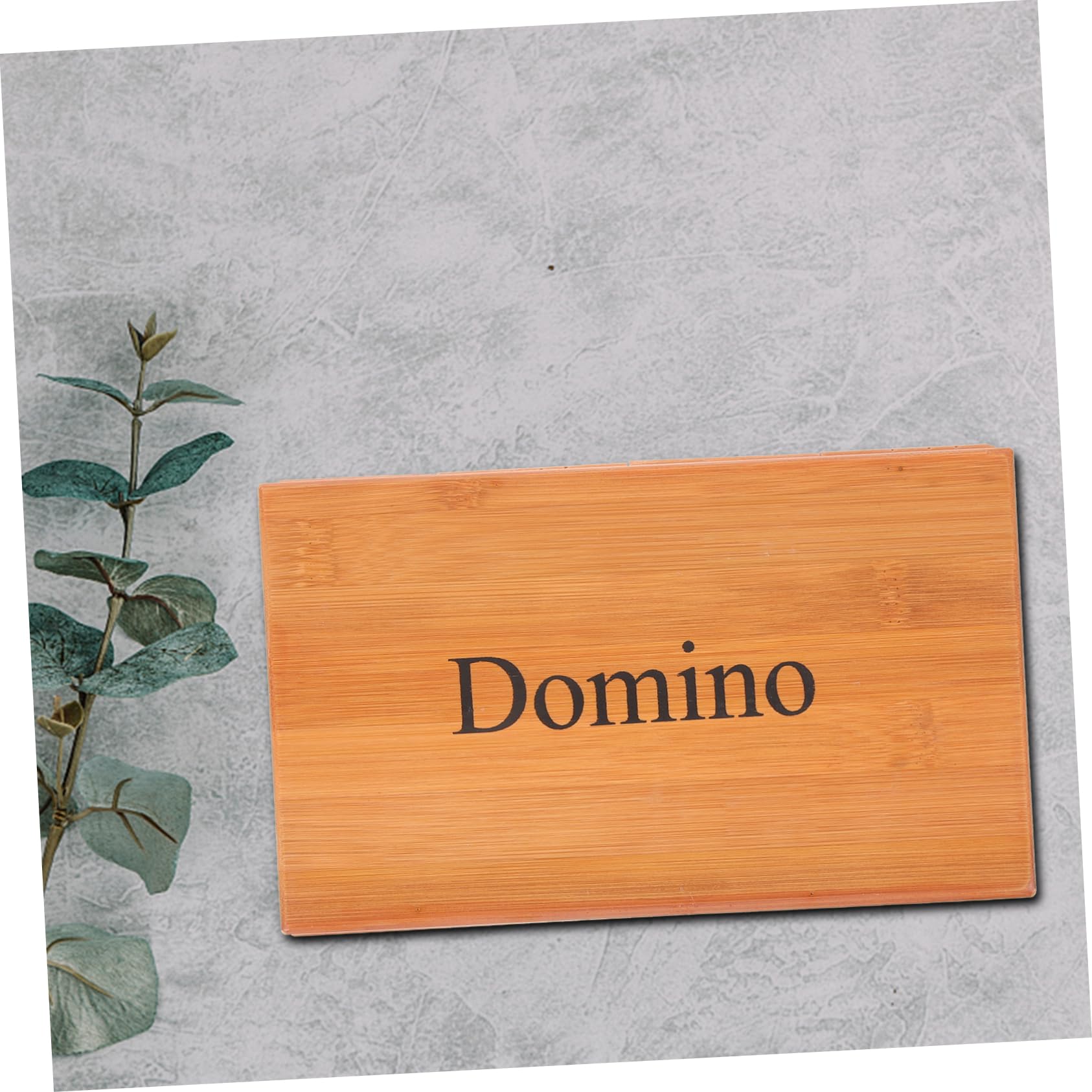 Kisangel Jeu de Dominos pour Adultes Boîte de Dominos Vintage en Bambou et Plastique, Interactif, Jeux en Famille et Barbecues du Week-End