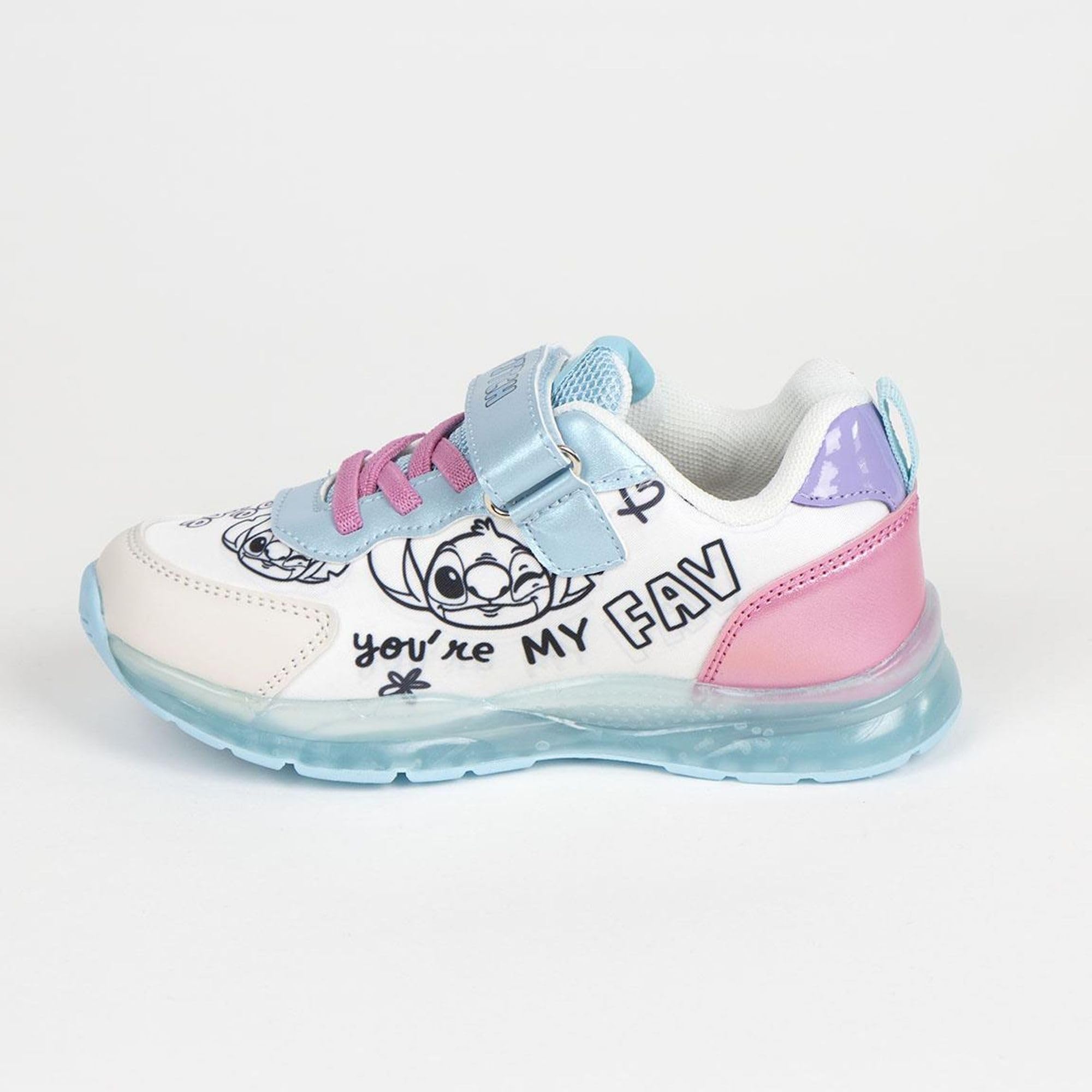 CERDÁ Life'S Little Moments | Deportiva Stitch Niños con Luces LED Interactivas Stitch Suela TPR - Deportiva Luces Stitch Ajuste Cómodo y Resistente