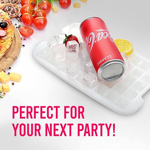 Miniatura 9 de Bandeja para cubitos de hielo con tapa, bandejas de hielo apilables 4 en 1 que hacen 90 cubitos de hielo y viene con contenedor de plástico para