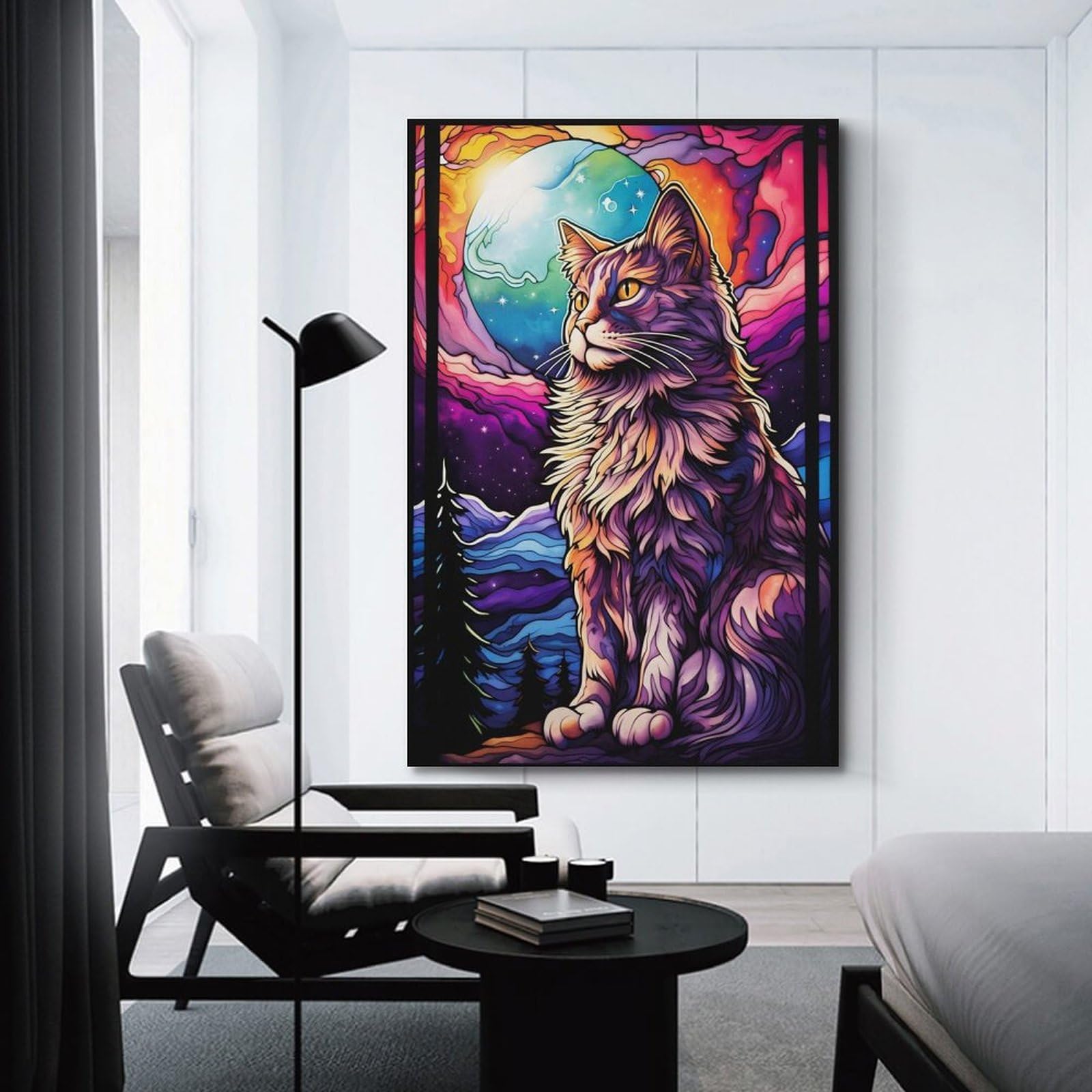 Maine Coon Poster décoratif vintage sur toile avec motif chat pour salon, chambre à coucher (40 x 60 cm Maine Coon Poster décoratif vintage sur toile avec motif chat pour salon, chambre à coucher (40 x 60 cm