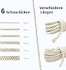 Cotton Rope 20mmx5M Thick White Rope Soft Natural Cotton Cord for Macrame Plant Hanger Kit, Garden Decking, DIY Crafts & Home Decoration