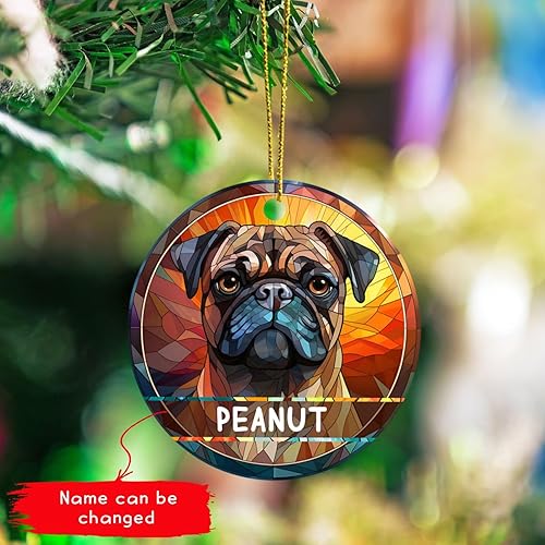Miniatura 9 de Shih Tzu - Adorno de Navidad de perro 2023, lindo adorno de Shih Tzu para árbol de Navidad 2023, adorno de Navidad personalizado de Shih Tzu, estilo