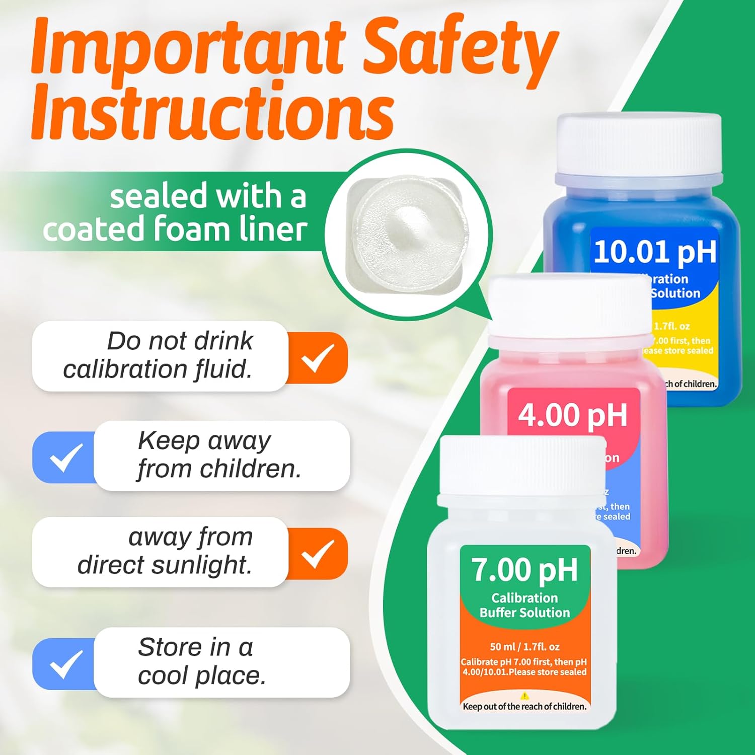 Aquarium Salinity pH Tester and pH Calibration Solution Kit (7.00, 4.00, 10.01) for Saltwater Pool Digital pH Salt EC TDS Meter for Reef Aquarium, Koi Pond, Swimming Pool