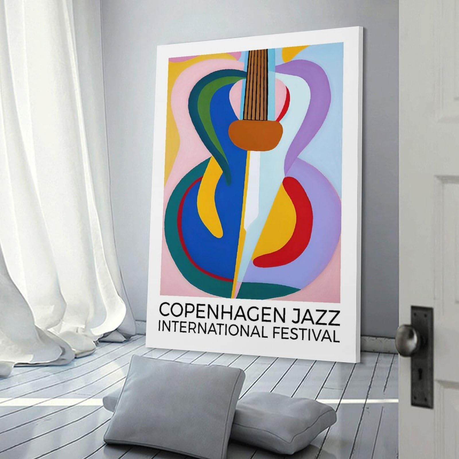Junmoney Copenhagen Jazz Festival Wall Art Print 24x36inch(60x90cm), for Home, Office, Studio Or Guest Room, A Flexible Wall Accent for Shared Spaces