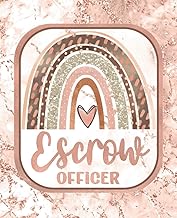 Escrow Officer Gifts: Rose Gold Rainbow Notebook ~ Present of Appreciation and Thank You for Women Co-Workers, Family or Friends