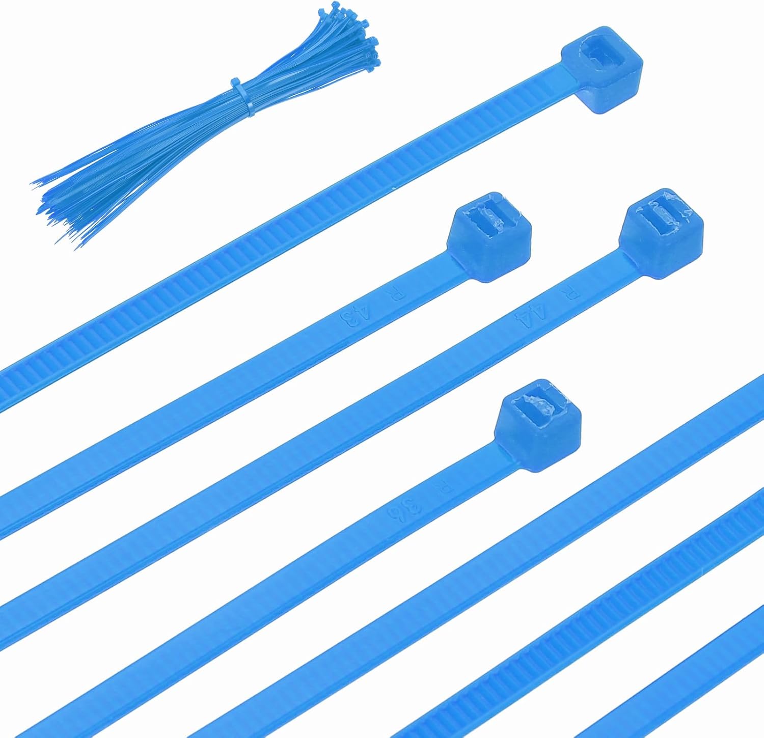 PATIKIL Cable Zip Ties 12 Inch, 100 Pcs Self-Locking Nylon Wire Tie Wraps Heavy Duty Cord Management with 50 lbs Tensile Strength for Indoor and Outdoor, Blue (0.1"W)