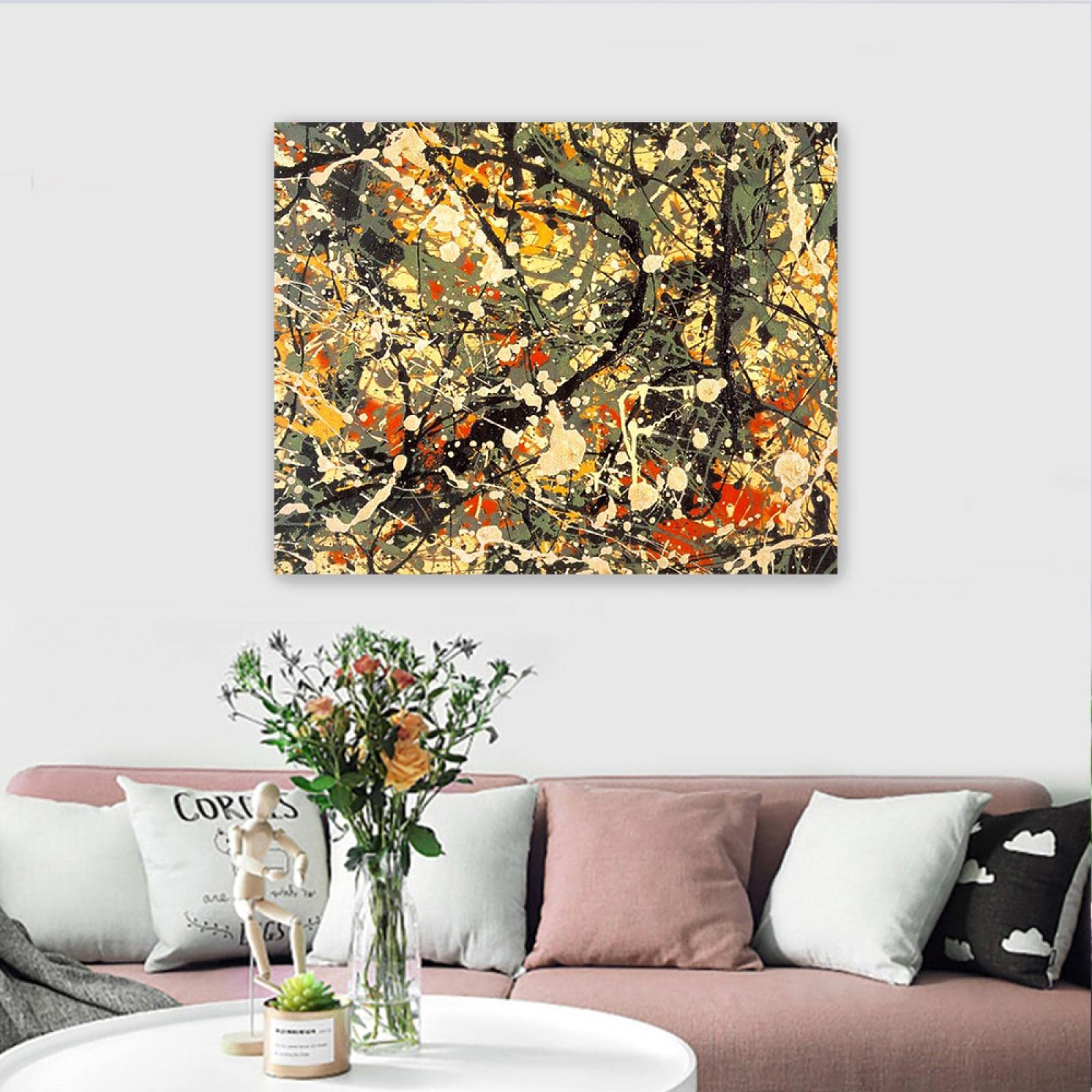 Jackson Pollock Studio CHROME Ver.1000％ Amazon.com: Jackson Pollock《Number 8》Famous Oil Paintings