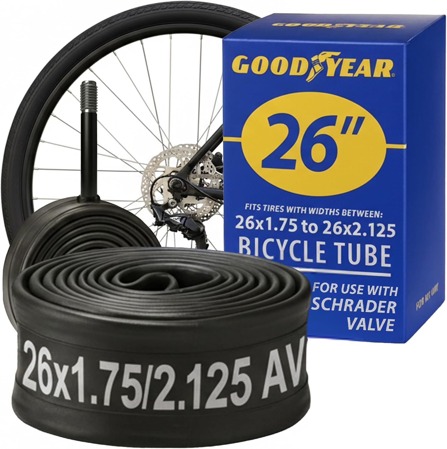 Goodyear Bicycle Tube with Butyl Rubber - Dependable Bike Tubes for Premium Cycling