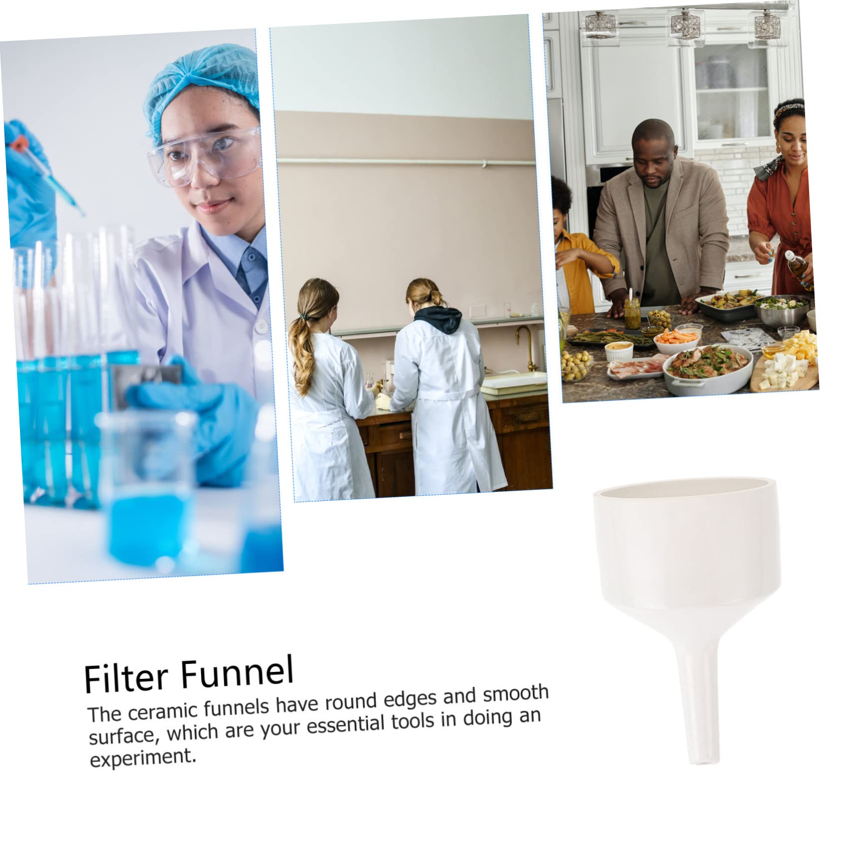 iplusmile Filter Trichter Lebensmittelsieb Filterwerkzeuge Futtertrichter Mit Großer Öffnung Keramik ware Keramik Filter Buchner für or 1Pc Filtertrichter Flüssigkeitstrichter