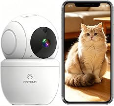 ANTELA Wi-Fi Camera Indoor 1080P 2.4/5 GHz Surveillance camera | 355°/80°, IR Night Vision, Motion Detection, Two-Way Audio, Compatible with Alexa/Google Home