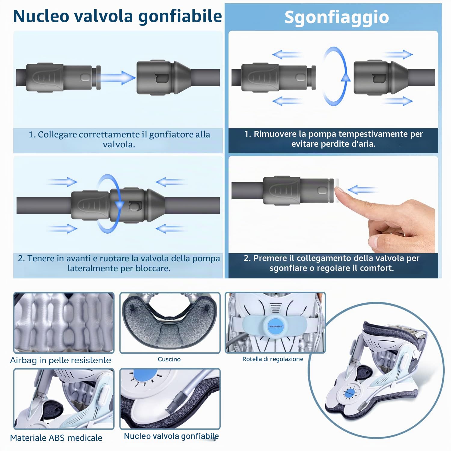 Holdsound Dispositivo Di Trazione Cervicale, Un Regolabile Elettrico Traction Cervicale Dispositivo, Facile Da Usare, Utilizzato In Piedi, Seduto o Lavorando In Ufficio