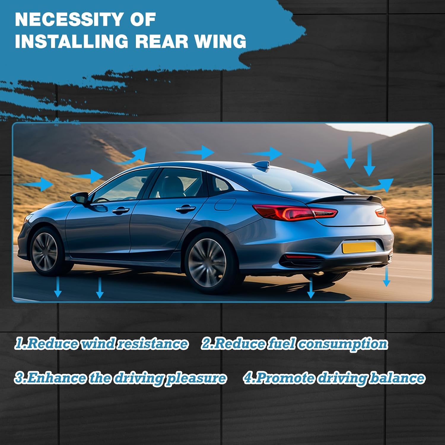 Rear Roof Spoiler fit for Lexus IS300 Sedan Base 2021-2025,for Lexus IS350 Sedan Base/F Sport 2021-2025,for IS500 F Sport Performance 2022-2025 Gloss Black Roof Spoiler