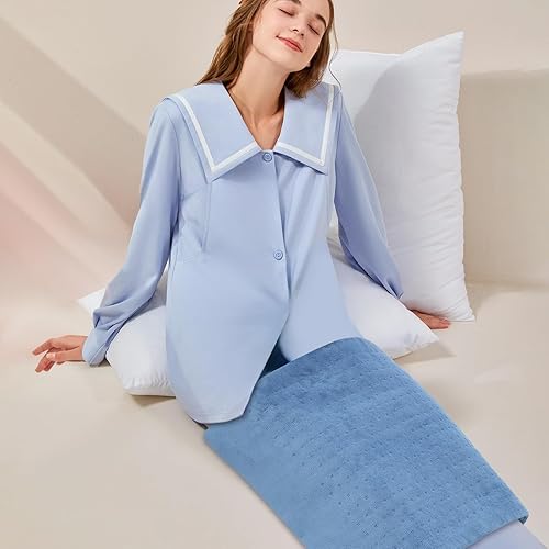 Miniatura 3 de mollie Almohadilla térmica eléctrica de 20 x 24 pulgadas, 3 ajustes de calor y 30/60/90 minutos, lavable a máquina, almohadilla térmica de apagado