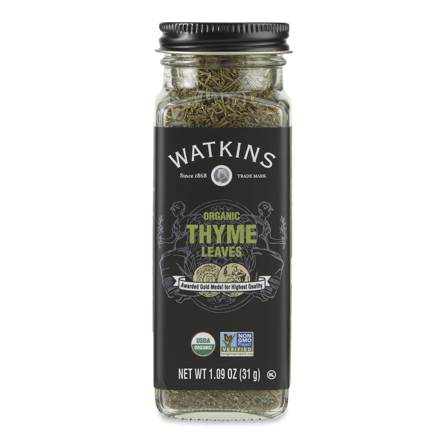 Watkins Gourmet Organic Thyme Leaves, 1.09 Ounce — Gluten-Free, Simple Ingredients