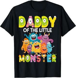 Daddy of The Little Monster 1St Birthday Boy Party T-Shirt