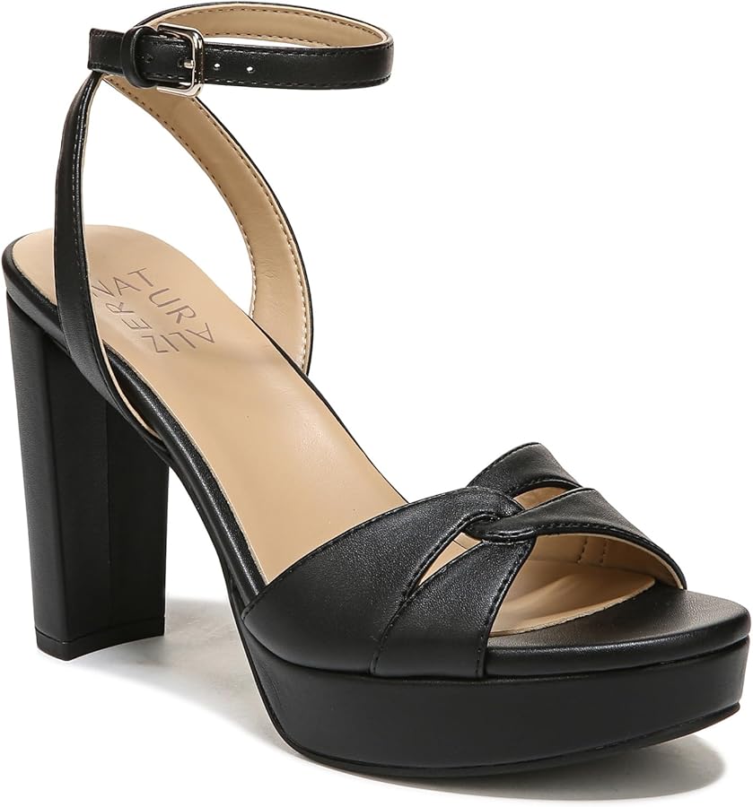 Amazon.com | Naturalizer Womens Nevena Heeled Sandal, Black, 9.5