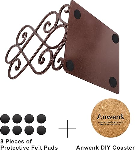 Miniatura 2 de Anwenk Sujetalibros vintage con extremos de libros de bronce resistente, base larga, arte de lujo, estilo retro antiguo, con almohadillas de fieltro