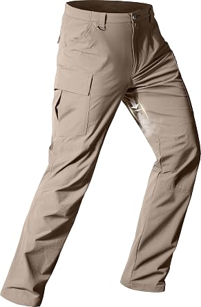 Mens Hiking Pants Lightweight Quick Dry Stretch Cargo Work Pants