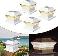 Vista 25 de Luces solares modernas para tapa de poste #2 (se adapta al poste de 4 x 4, nominal 5 x 5), 50 lúmenes con tres opciones de temperatura de color, luz