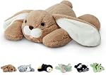 Niuniu Daddy 15" 1.9 Pound Poidsed animaux farcis en peluche brun Oreiller de jouet - Kawaii animal farci pour les enfants, les tout-petits & Ados - Décor Chambre Douce