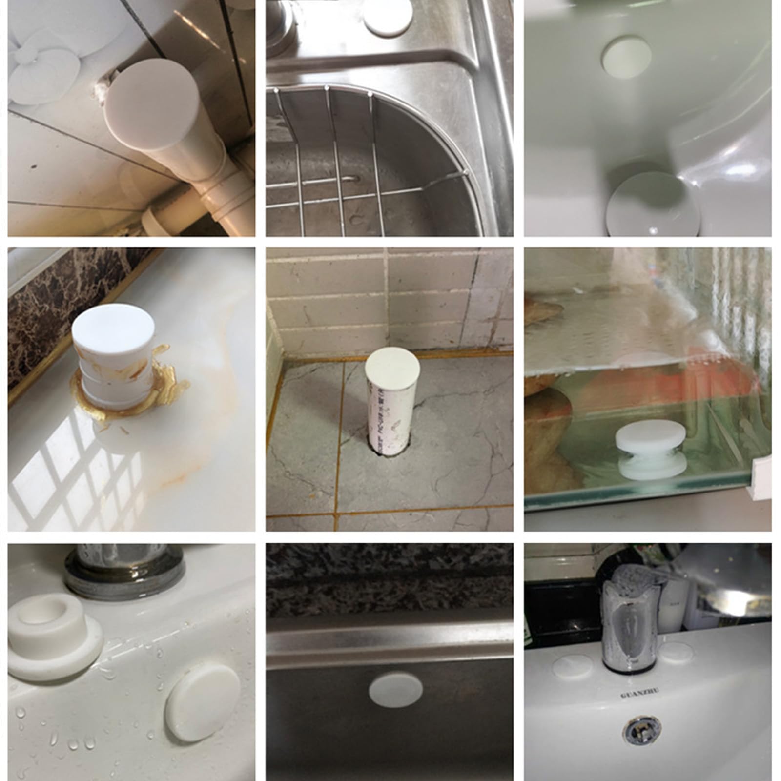 Leliafleury 30Pcs Silicone Drain Stopper 14mm Round Hole Plugs White Silicone Plugs for Bottle Furniture Cabinet Drain Hole - Image 2