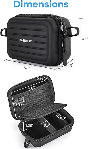 Miniatura 5 de BAGSMART Funda para cámara digital, impermeable y protectora, bolsa pequeña para cámara con 2 formas de transporte, bolsa ligera para cámara Canon