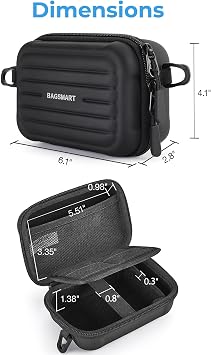bagsmart Digital Camera Case, Waterproof & Protective Small Camera Bag with 2 Carrying Ways, Lightweight Camera Sling Bag for Canon PowerShot SX740 HS/ELPH 180/190/G7 X Mark III, Sony Alpha 6700